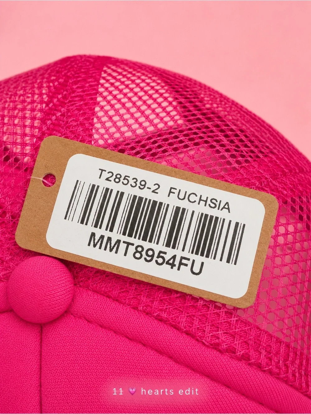 Fuchsia Barbie Pink Upside Down Smiley Face Foam Trucker Hat Snapback NWT
